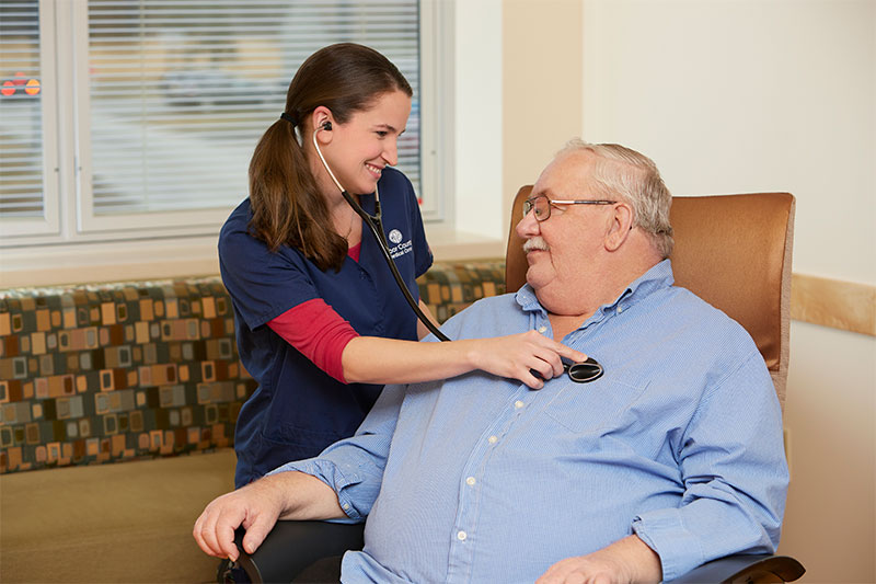 Door County Orthopedic patient meeting with DCMC nurse