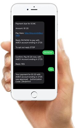 DCMC Text To Pay your Bill