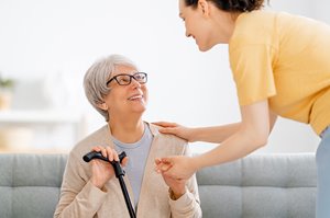 Happy Patient with Caregiver