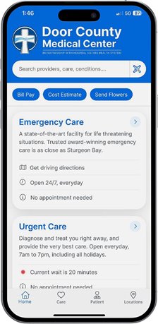 My DCMC App homepage