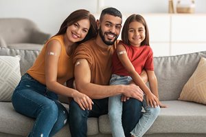 Young vaccinated family