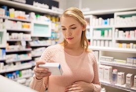 Woman at pharmacy