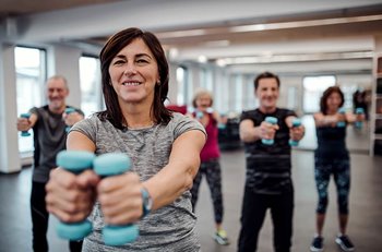 Group of people exercising