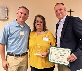 Imelda Delchambre receiving 2024 Rural Health Ambassador Award