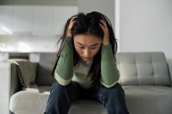 Stressed teenager