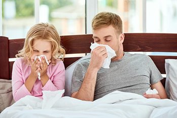 Family with flu